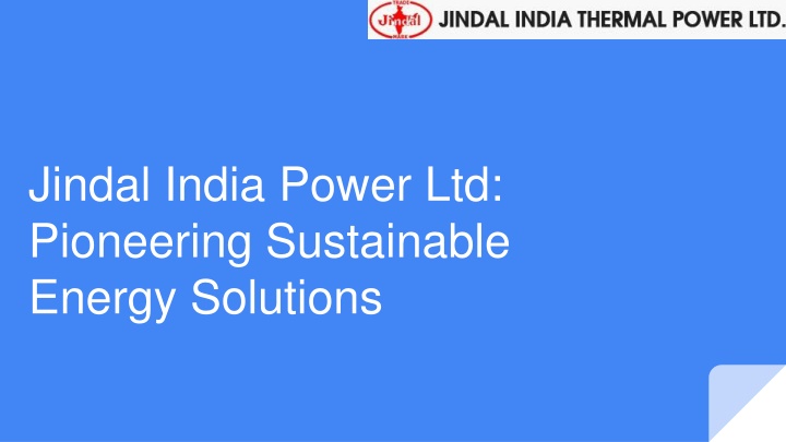 jindal india power ltd pioneering sustainable