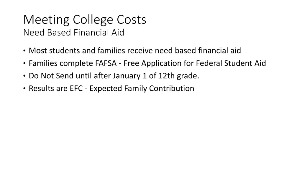 meeting college costs need based financial aid