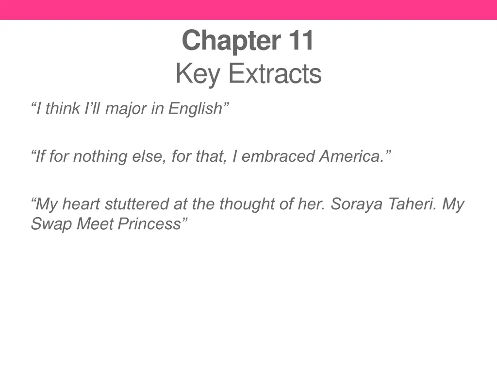 chapter 11 key extracts