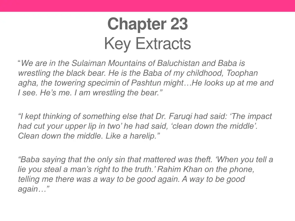 chapter 23 key extracts