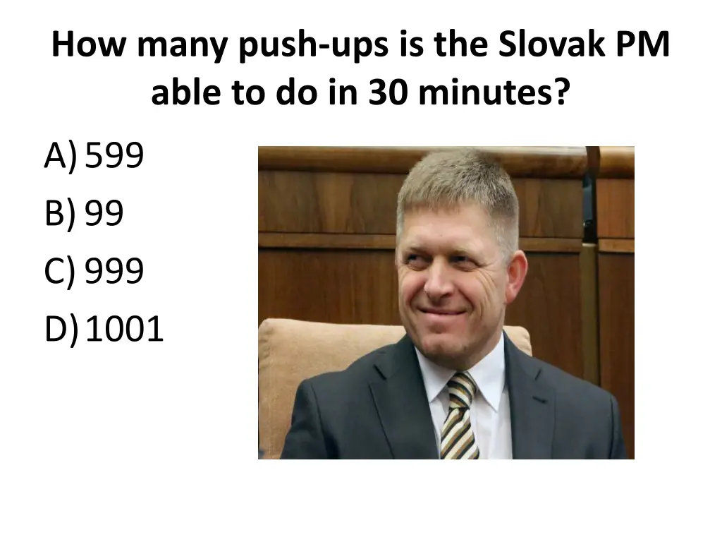 how many push ups is the slovak pm able