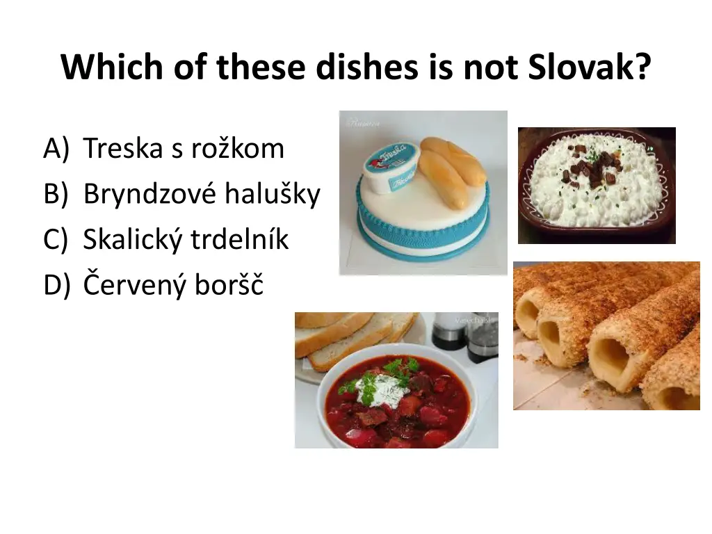 which of these dishes is not slovak