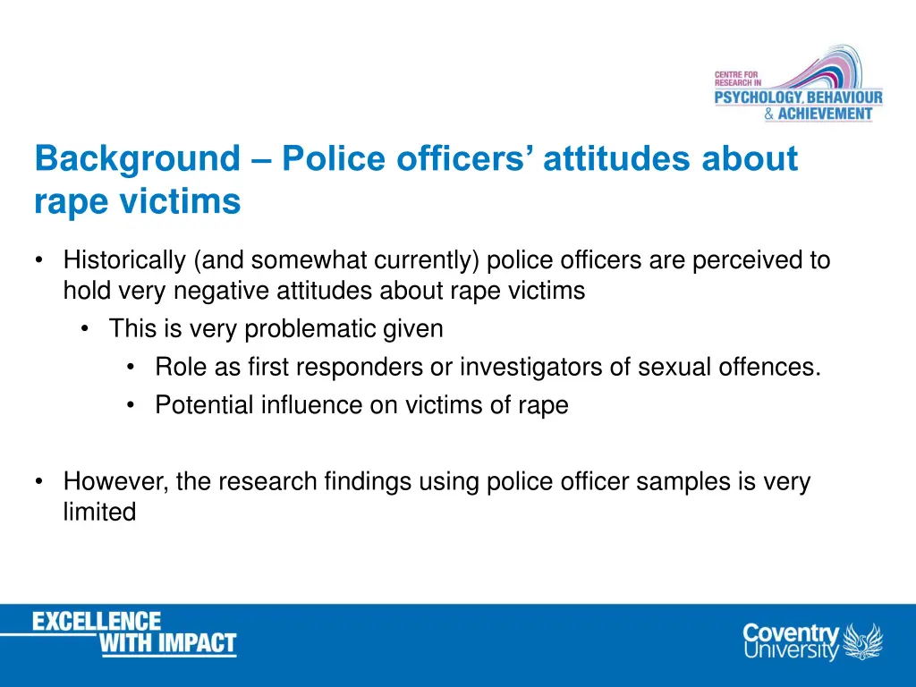 background police officers attitudes about rape