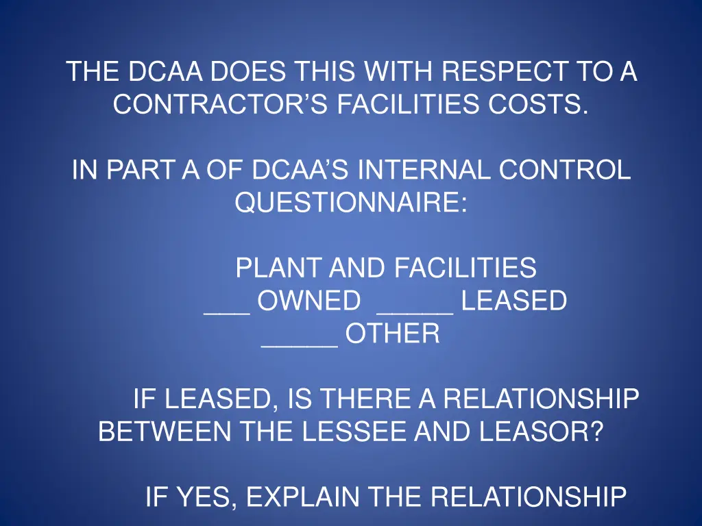 the dcaa does this with respect to a contractor