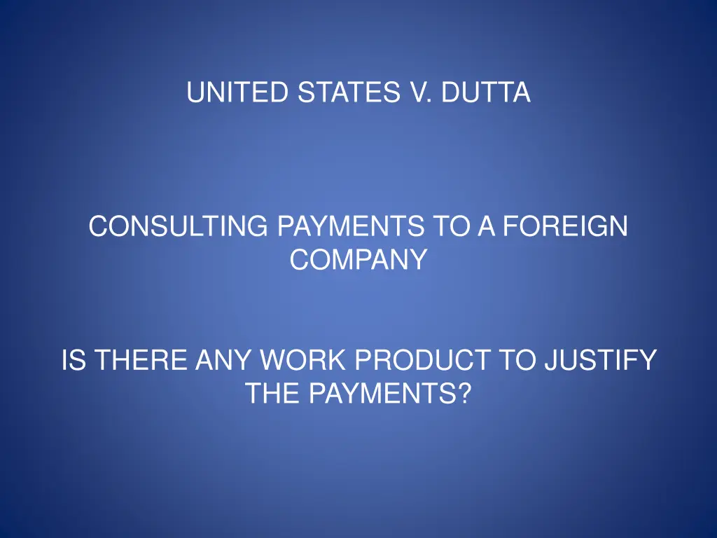 united states v dutta