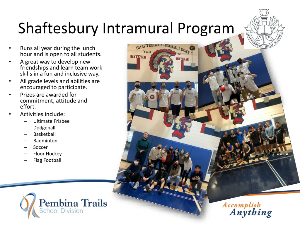 shaftesbury intramural program