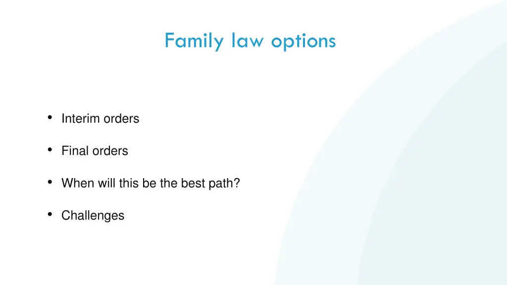 family law options