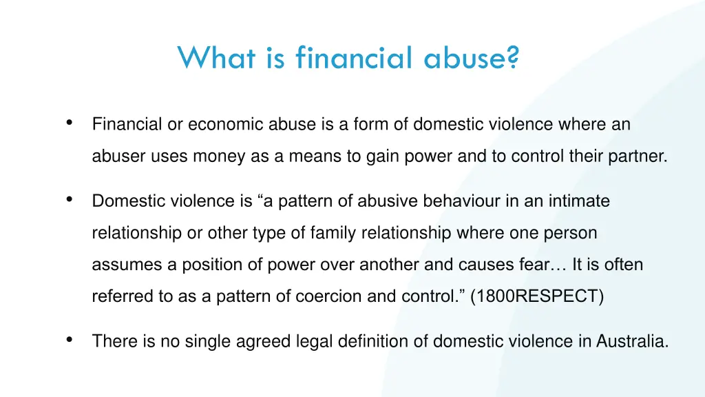 what is financial abuse