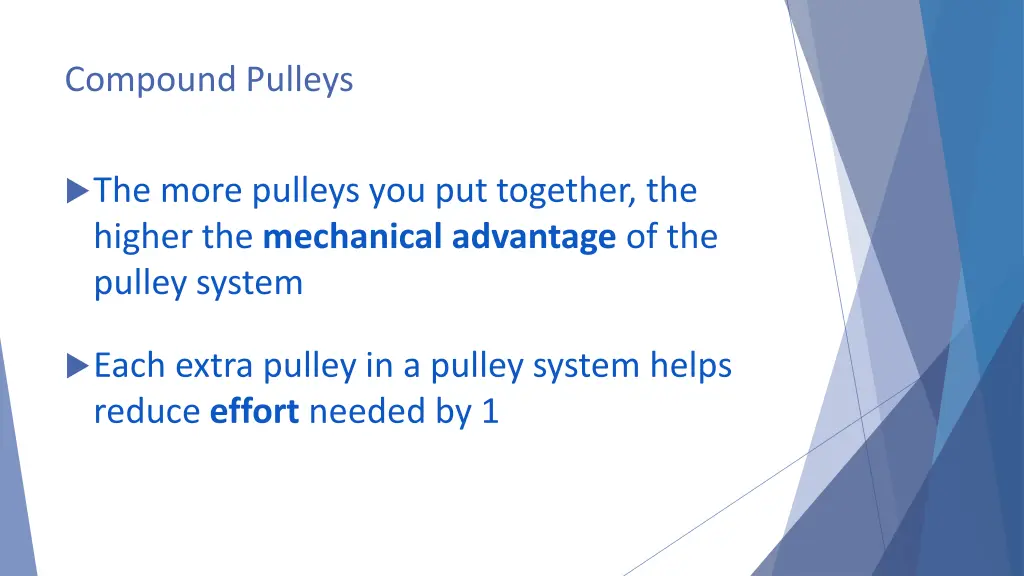 compound pulleys