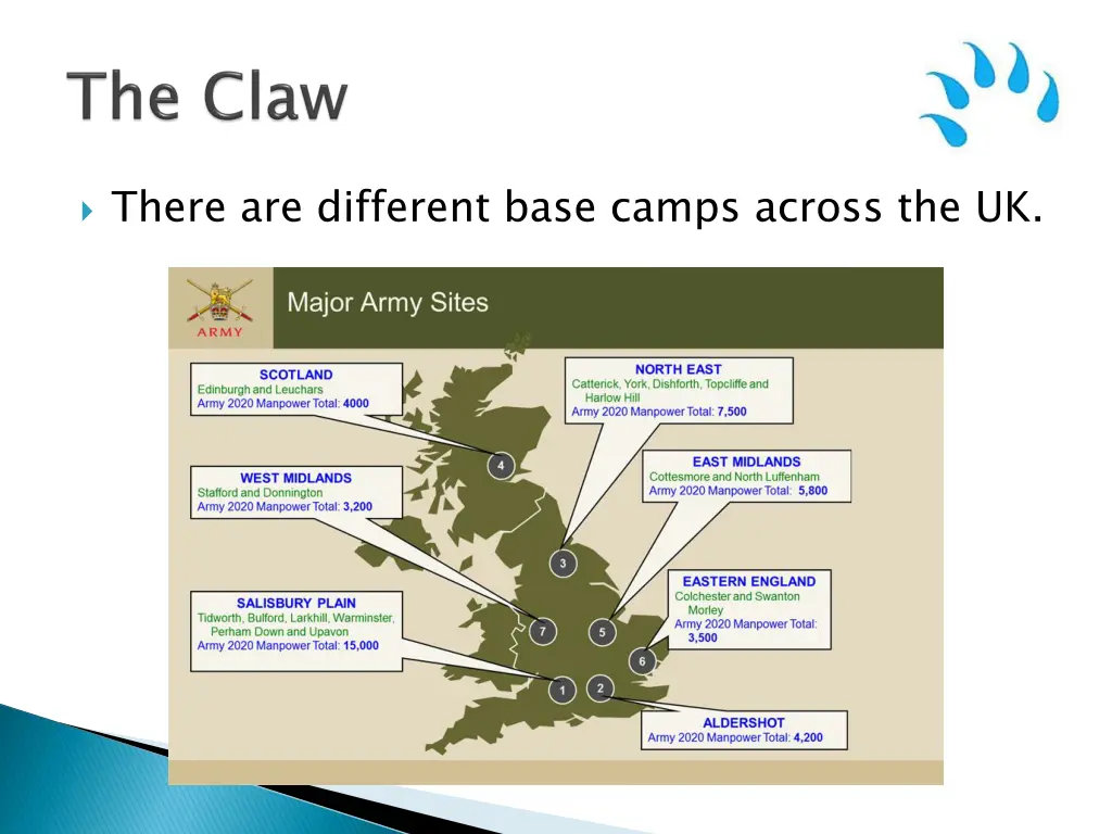 there are different base camps across the uk