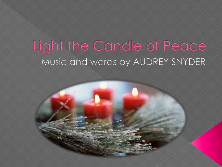 light the candle of peace music and words