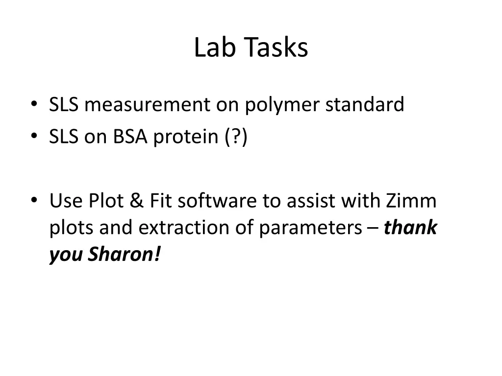 lab tasks