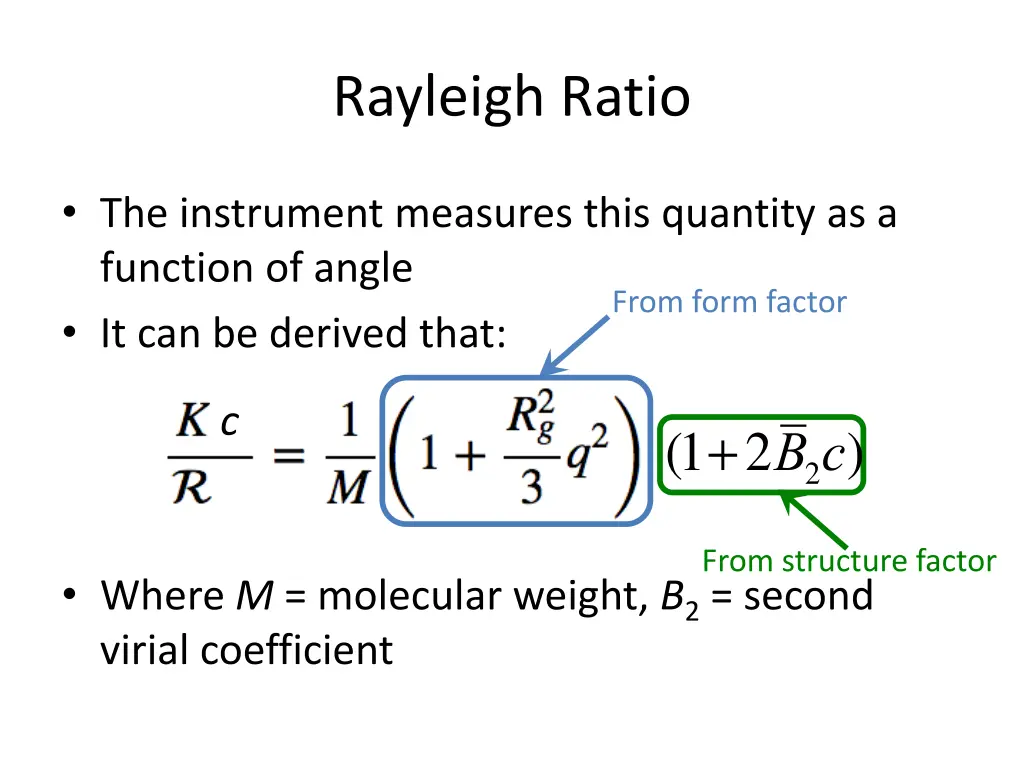 rayleigh ratio