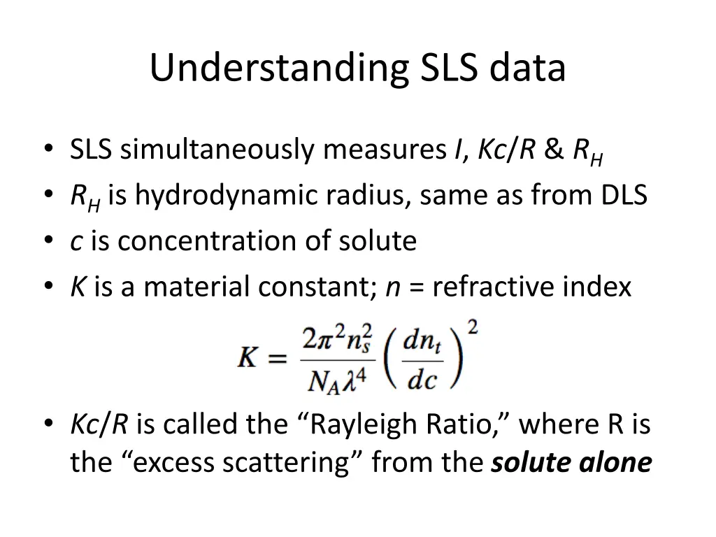 understanding sls data