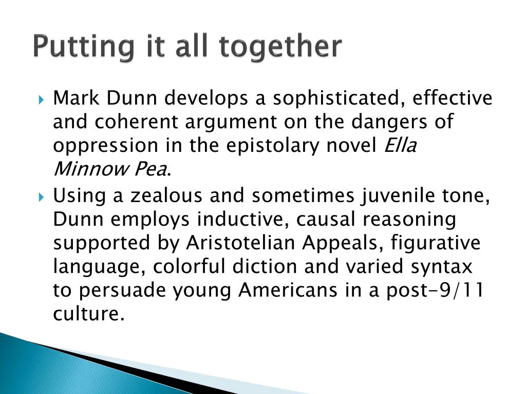 mark dunn develops a sophisticated effective