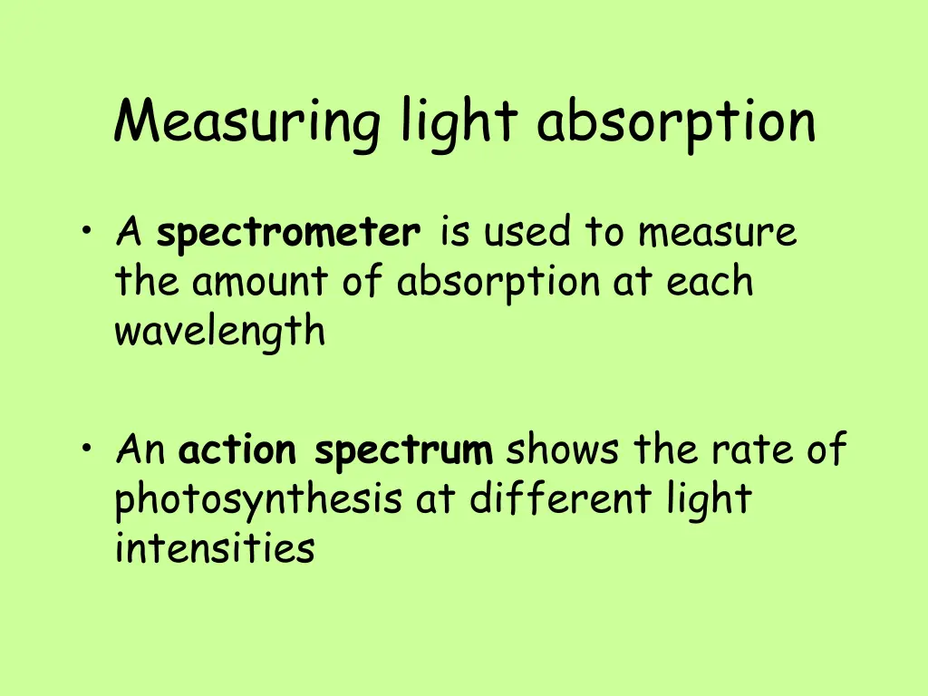 measuring light absorption