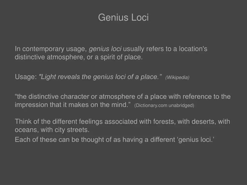 genius loci