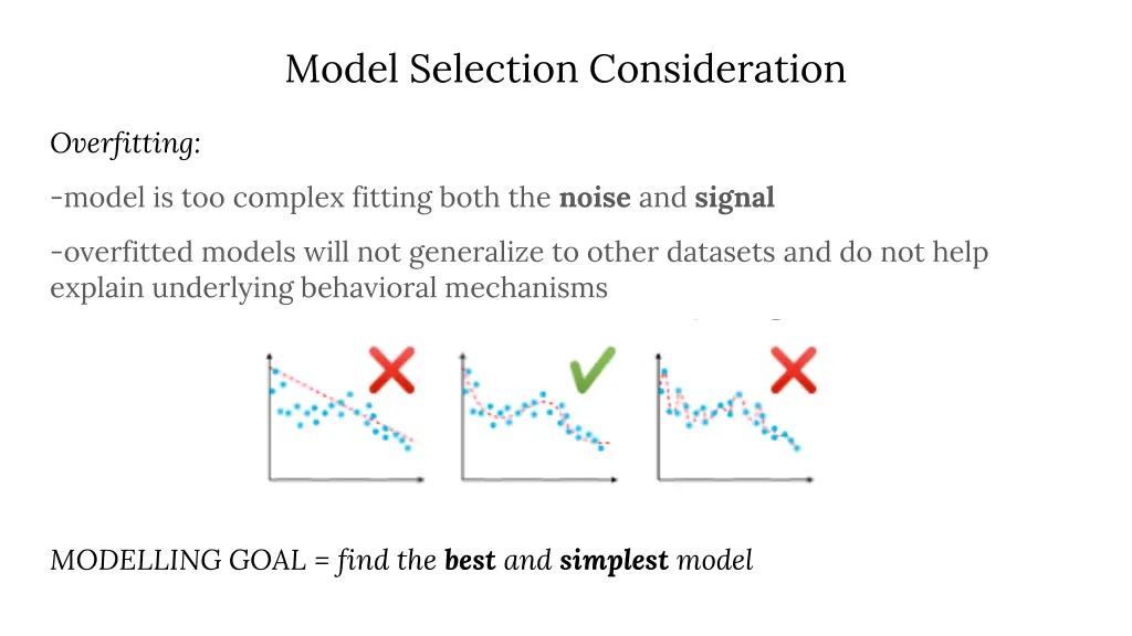 model selection consideration