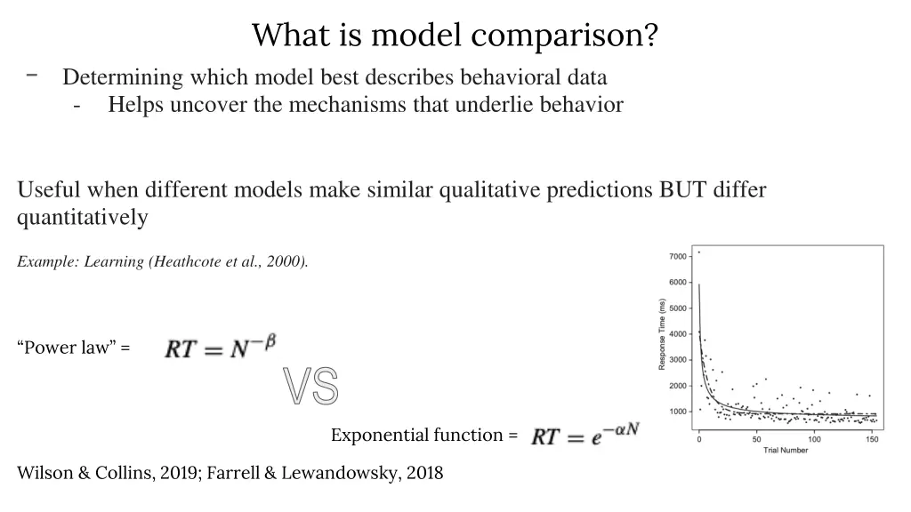 what is model comparison determining which model