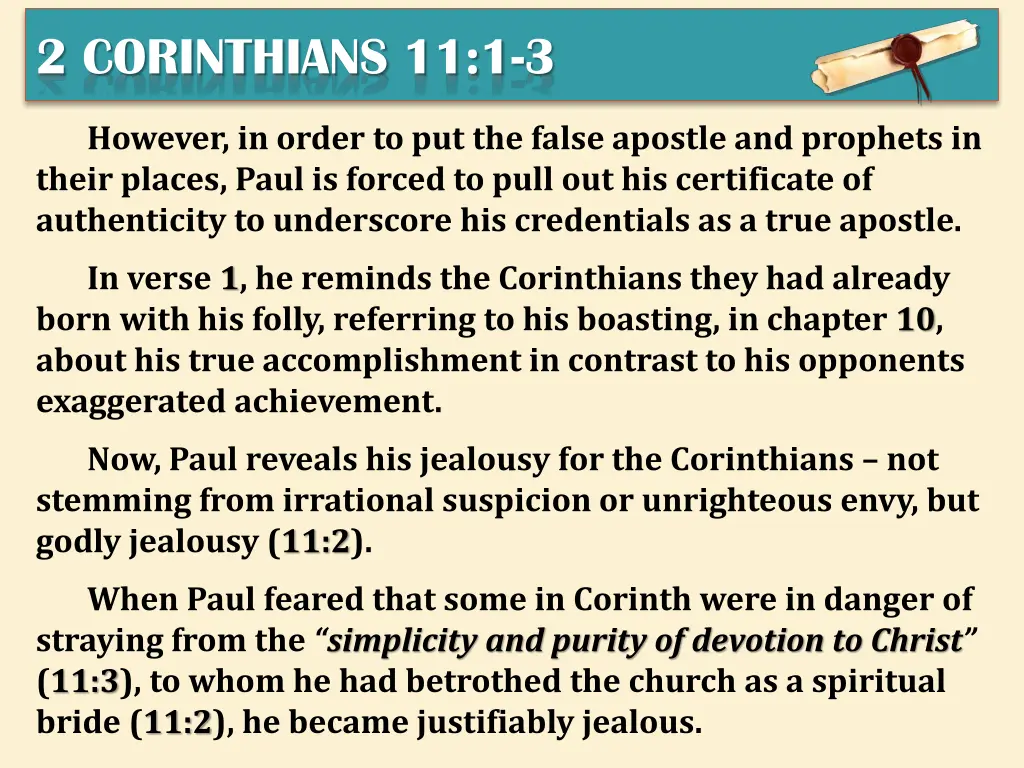 2 corinthians 11 1 3 3