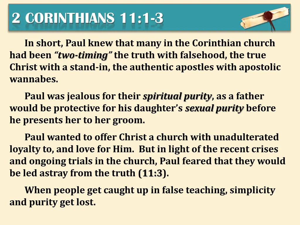 2 corinthians 11 1 3 4