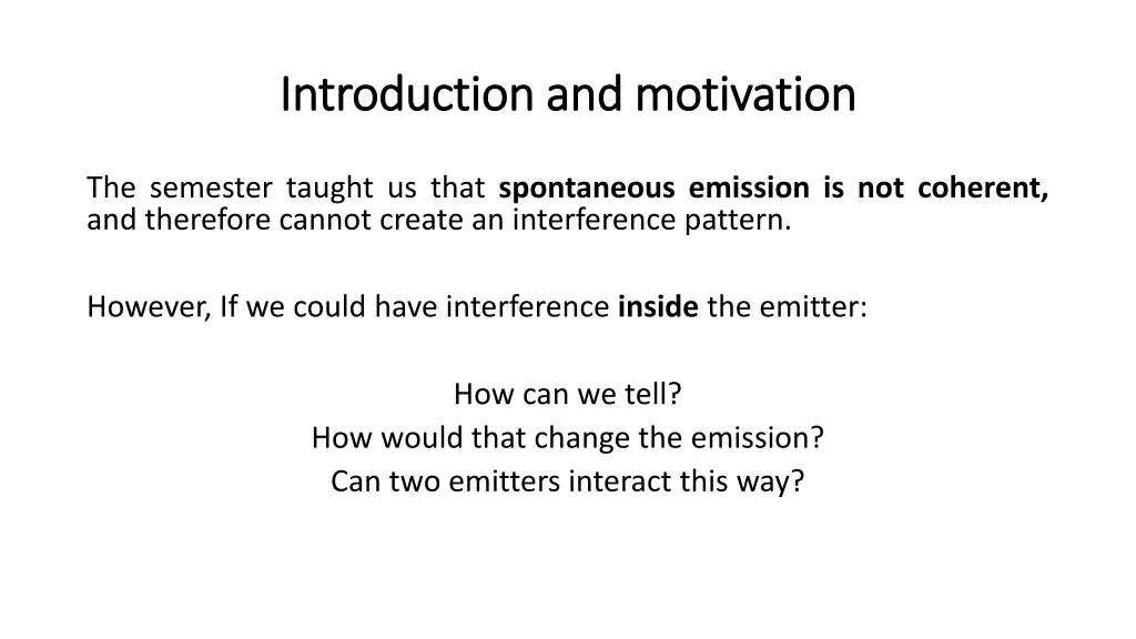 introduction and motivation introduction