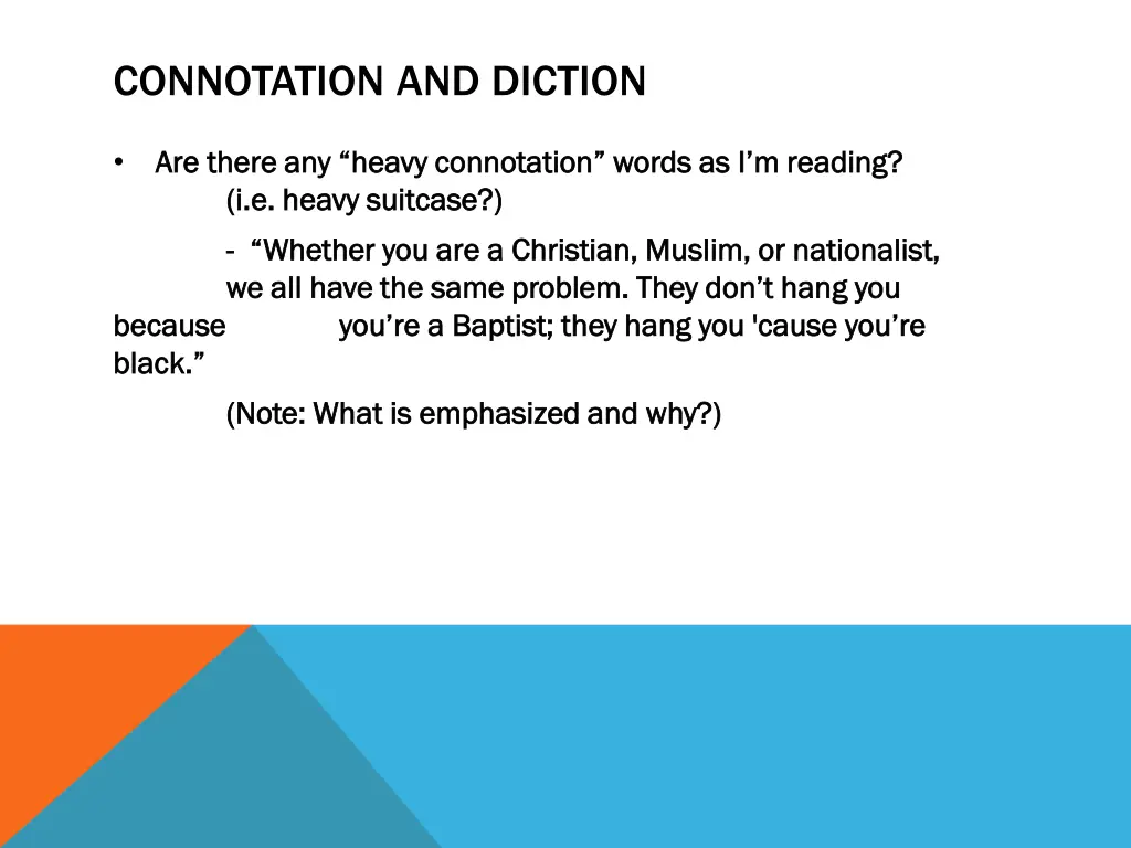 connotation and diction