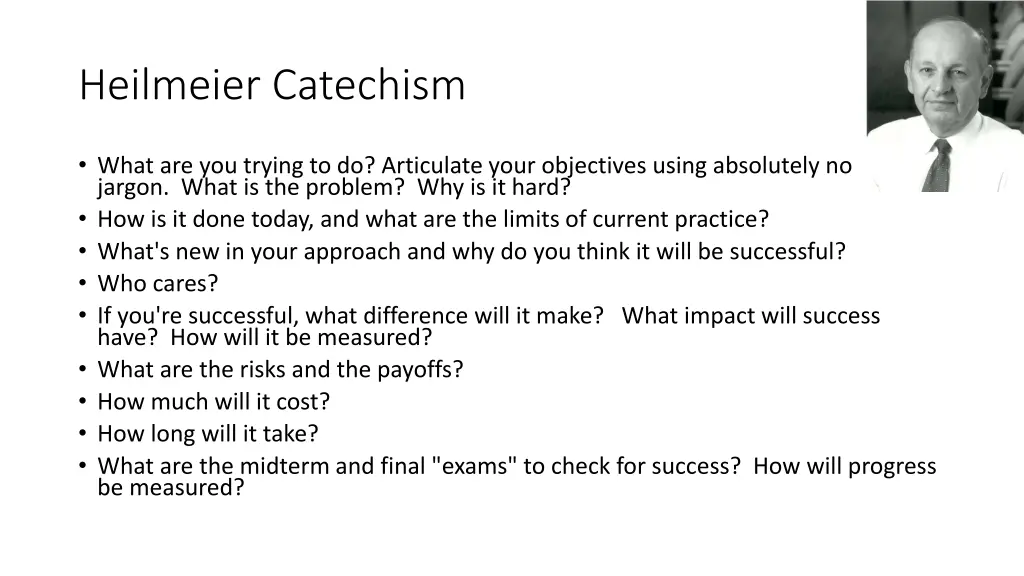 heilmeier catechism