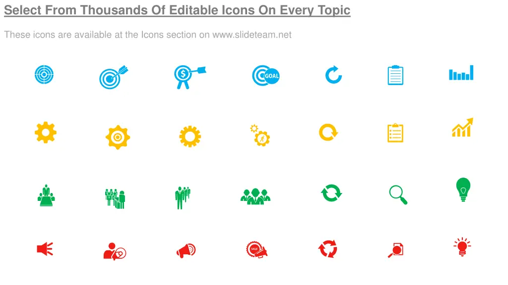 select from thousands of editable icons on every