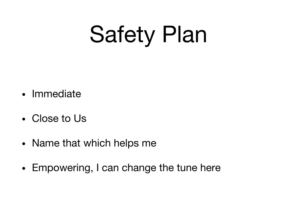 safety plan