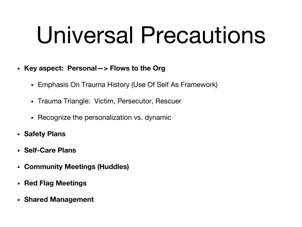 universal precautions