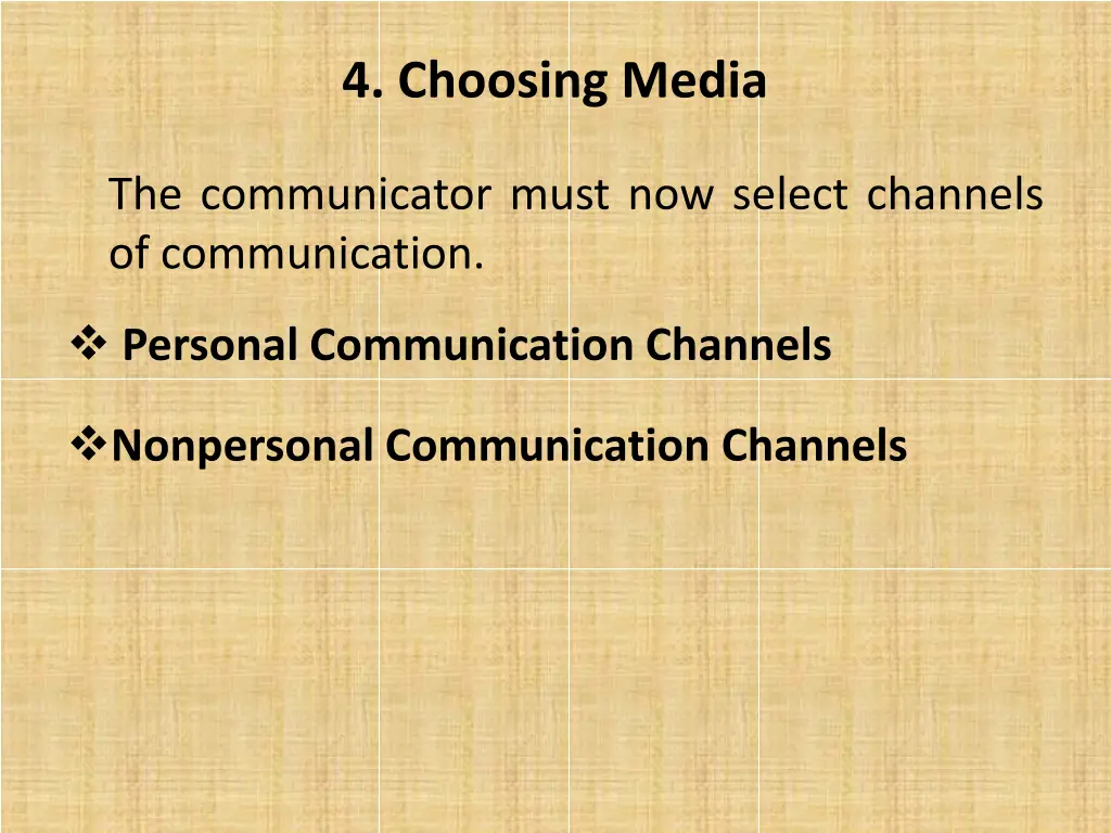 4 choosing media