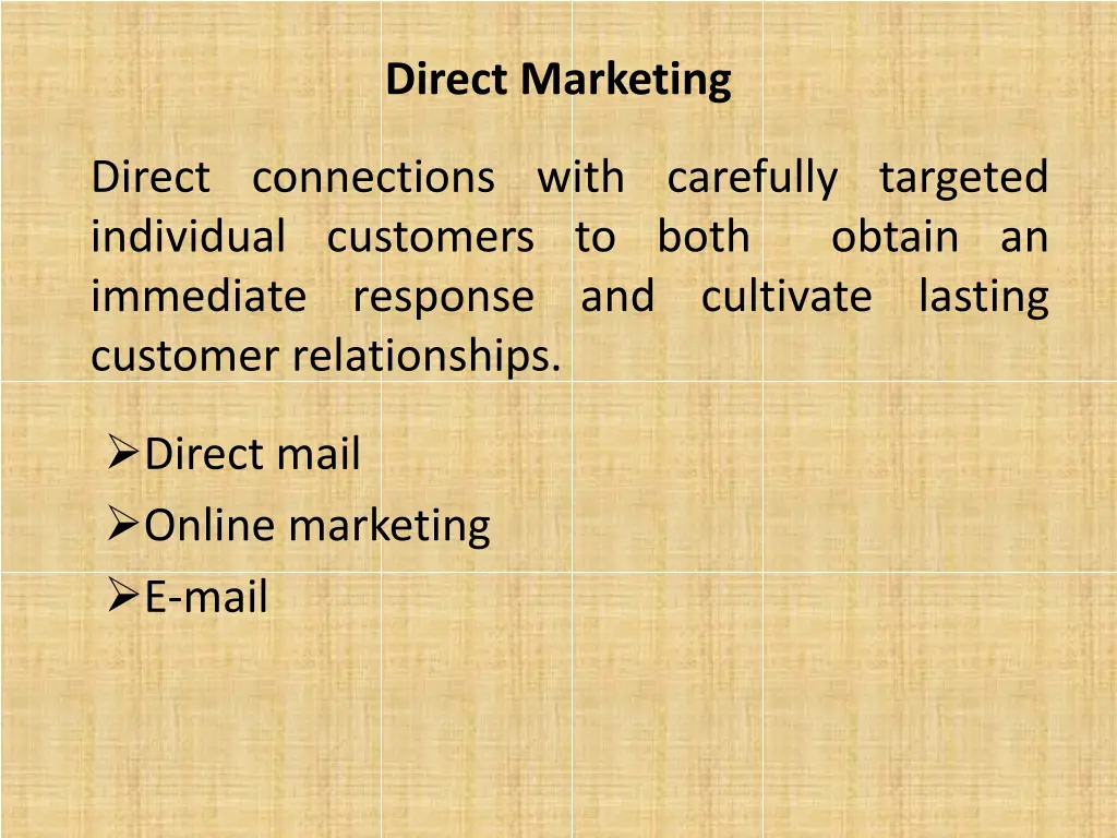 direct marketing