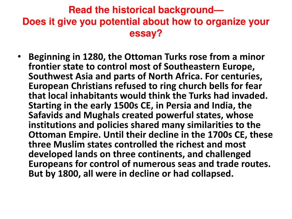 read the historical background does it give