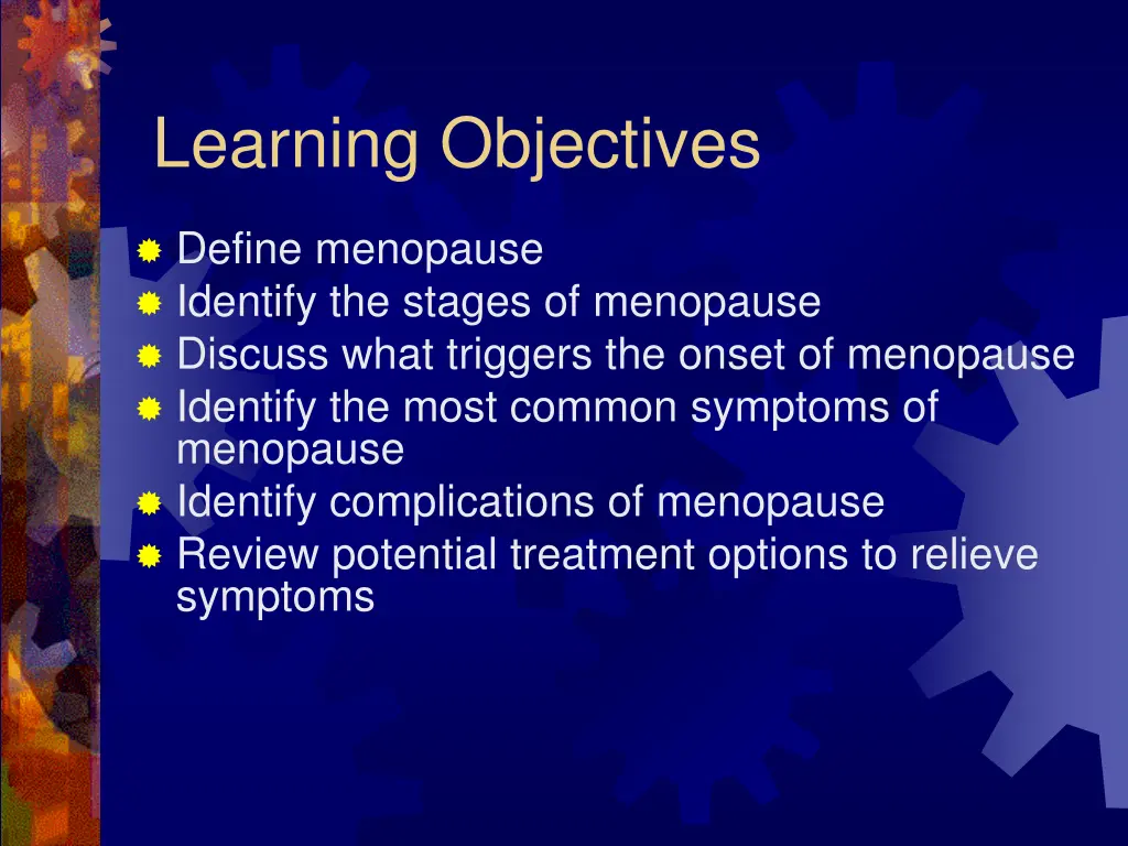 learning objectives