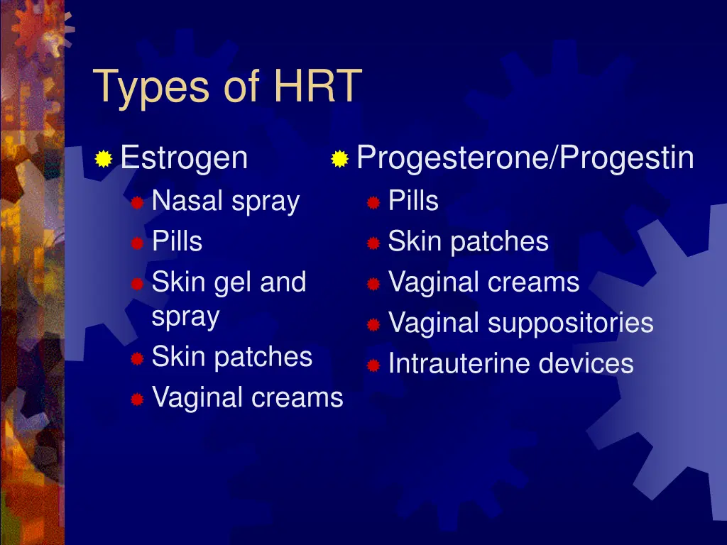 types of hrt 1