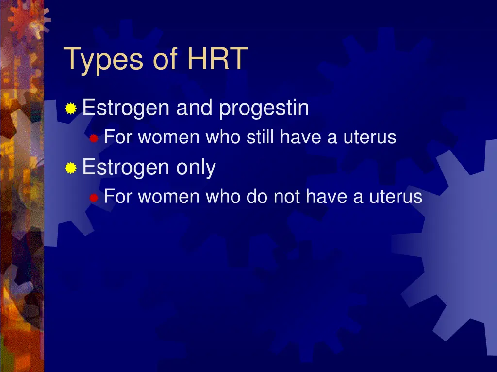 types of hrt