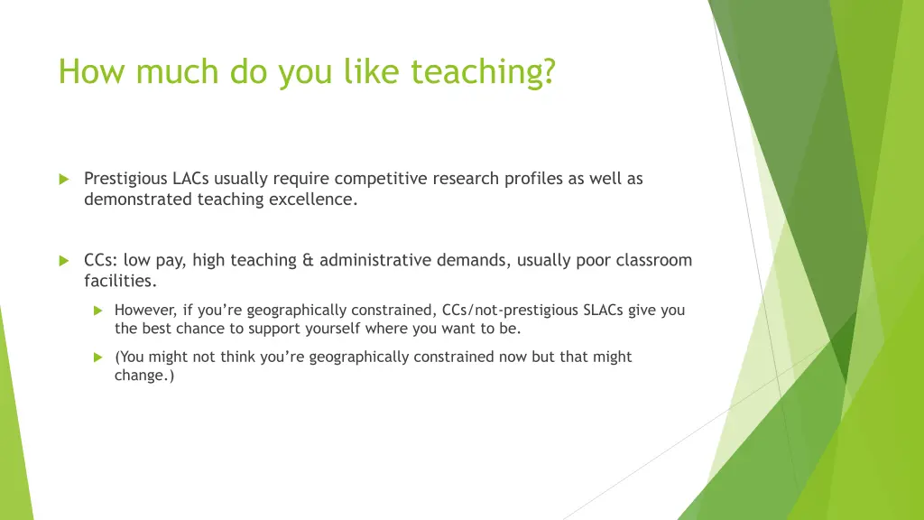 how much do you like teaching