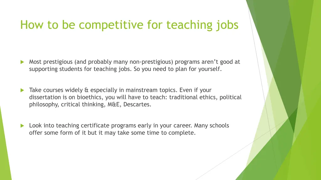 how to be competitive for teaching jobs