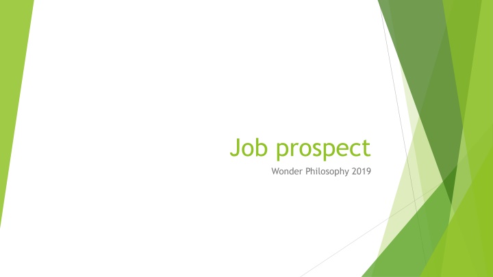 job prospect wonder philosophy 2019