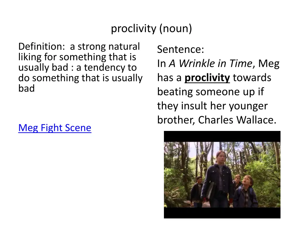 proclivity noun