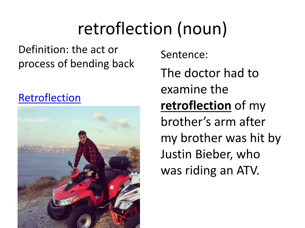 retroflection noun definition the act or process