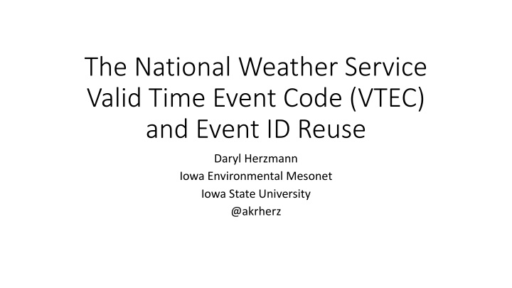 the national weather service valid time event