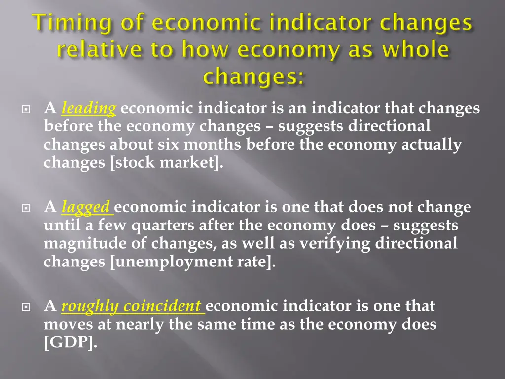 a leading economic indicator is an indicator that