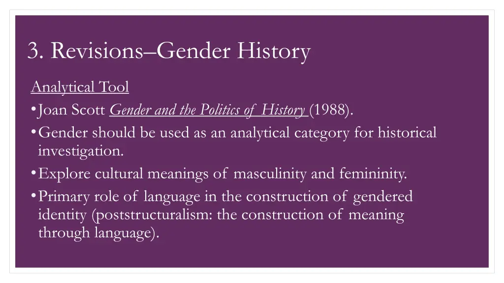 3 revisions gender history