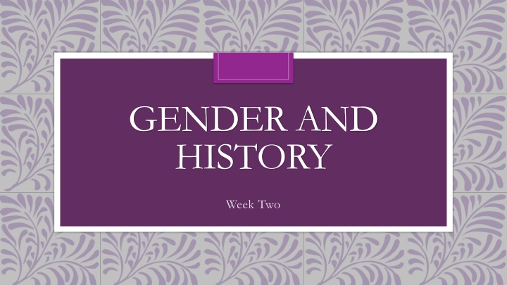 gender and history