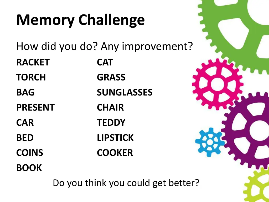 memory challenge 4