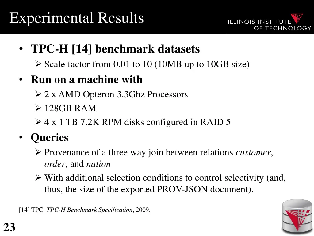 experimental results