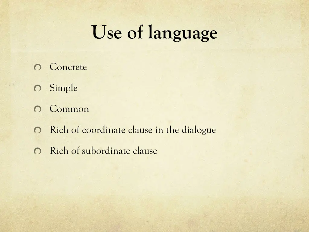 use of language