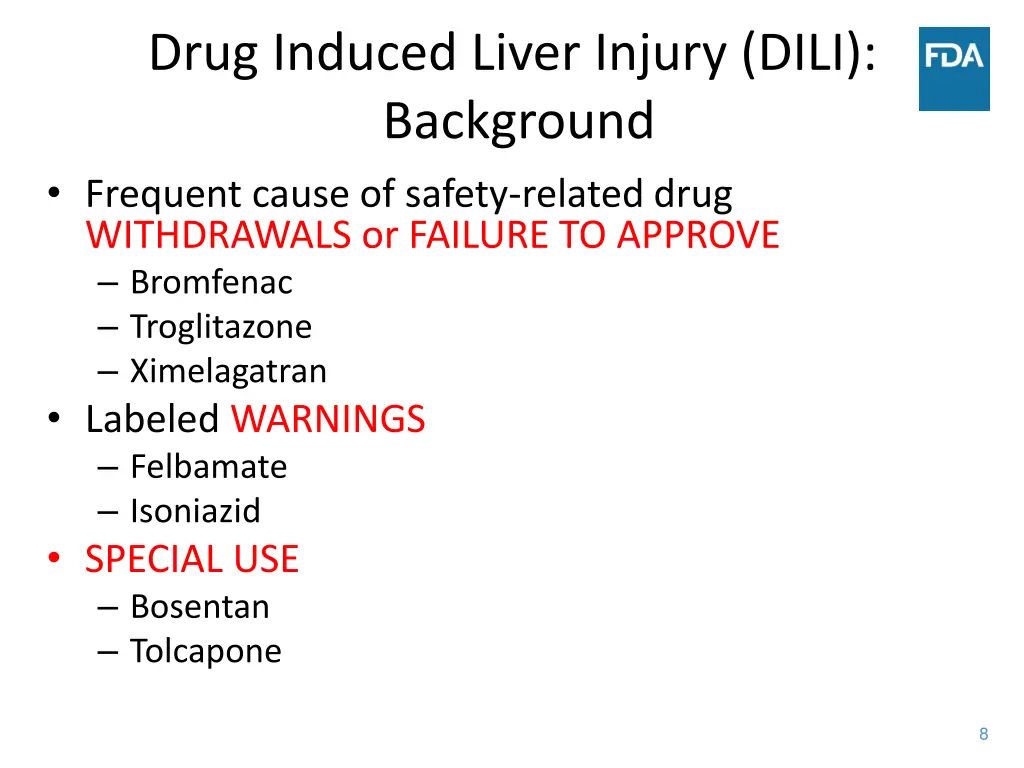 drug induced liver injury dili background